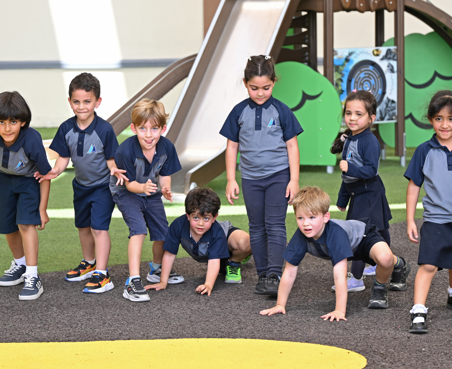 KG students group in playground