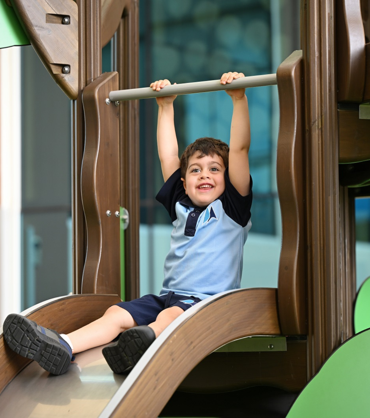 kg student in playground