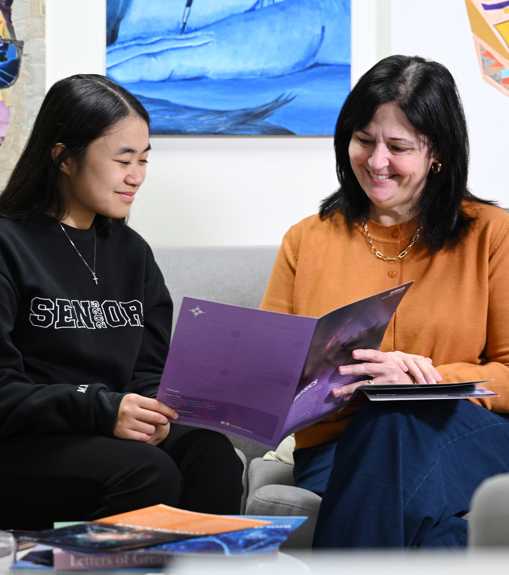 counselor with a student